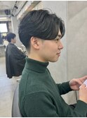 曲がる縮毛矯正/センターパート/毛流れ/ニュアンス/新宿