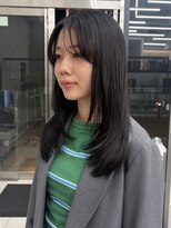 ザザ ZA/ZA 茗荷谷 暗髪黒髪ストレートミディアムレイヤー美髪髪質改善ストレート