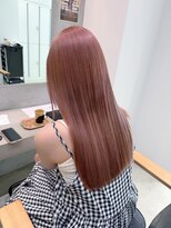 ビブ(VIV) 艶髪ぱつっとロング×ミルクティーピンクベージュ♪
