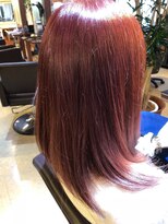 エイム ヘア デザイン 町田店(eim hair design) チェリーピンク/暖色系カラー/ストレートミディアム/ツヤ髪