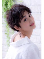 エルデ ナインズ ヘアー スタンド 川口店(elde 9's HAIR STAND)&nbsp;チョコレート＆プリカールの大人ガーリーのボブ風モードヘア