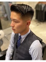 フランクスバーバー アンド ビアークラブ(FRANK'S BARBER and BEER CLUB)&nbsp;かきあげフェードサイドパートショート