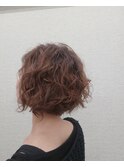 前下がりシルエット☆ウェーブパーマ