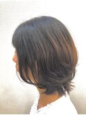 大人かわいい/無造作パーマ/外ハネ/ミディアム/20代30代40代
