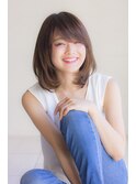 【寺尾拓巳】大人かわいいレイヤー小顔ひし形ミディアムボブ