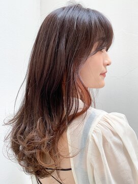 ピークアブー 銀座並木通り(PEEK-A-BOO) 【デザインカラー】インナーカラーピンク