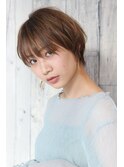 切りっぱなしくびれショートマッシュルームヘア大人ショートボブ