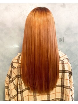 タヤ 東急百貨店吉祥寺店(TAYA) 髪質改善20代30代40代50代ナチュラルストレートロングオレンジ