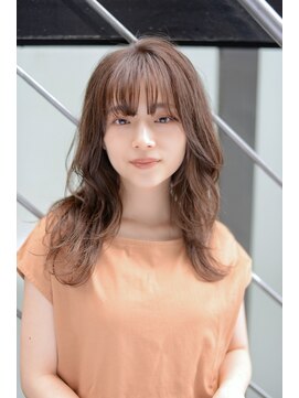 サンク ドリームプラザ店(CINQ) 【CINQ】大柳　大人可愛いセミロング/顔周りレイヤー/20代30代