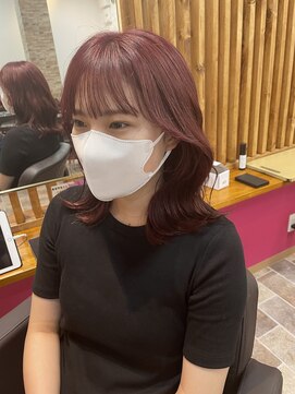 スターリバー(STAR RIVER) ワインレッド×魅せる顔まわり