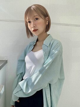 サンド 表参道(sand) ショートボブ縮毛矯正 10代20代30代40代