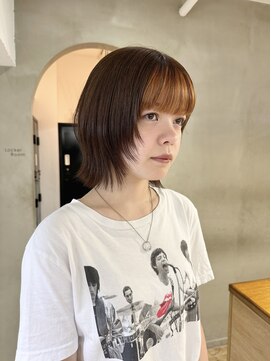 ローレン(LOREN) ミルクティーベージュぷつっとボブケアブリーチ 梅田