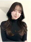 韓国風/レイヤー/小顔/前髪カット/髪質改善/グレージュ/透明感