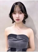 ♪顔周り　レイヤー　韓国ボブ　ボブ　縮毛矯正
