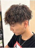 マッシュスパイラルパーマツイストスパイラル波巻きメンズ