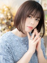 カバーヘア ブリス 大宮西口(COVER HAIR bliss)&nbsp;抜け感シースルーバング小顔切りっぱなしボブh3大宮20代30代40代