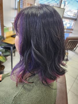 ヘアアンドメイク イムス(hair&make imus) 【imus】ヴァイオレット×ピンクグラデーションインナー