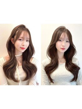 [顔周りカット+カラー\2750～][横浜/横浜駅/学割U24/前髪カット/ブリーチなしダブルカラー]