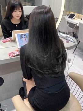 ロンドメリア 天神大名店(Lond Melia) ★丸型逆三角ホワイトグレージュデジタルパーマチェリーブラウン