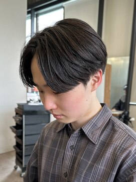 エルマーク 渋谷(L-MARK) センターパートニュアンスパーマ韓国カルマパーマコンマヘア