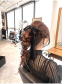 編みおろしポニー