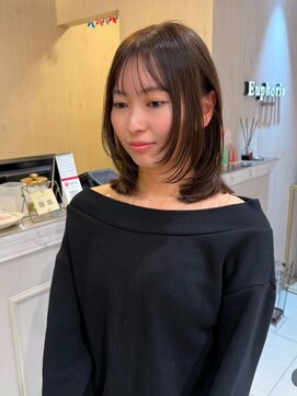 ユーフォリア 銀座(Euphoria) 【kisa指名】透明感×女性らしさ トレンドミディアムレイヤー