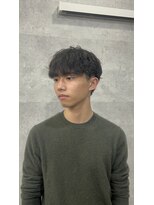ソイクフ 高田馬場店(SOY-KUFU) シャドウパーマメンズオリーブカラーツーニュアンスパーマ