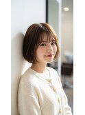 30代40代50代絶壁解消ひし形小顔前下がりショートボブ【越谷】
