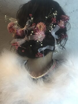 ヌーム 塚本店(NOOM) 着物　 卒業 結婚式 セットドライフラワーリボン（持参）