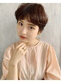 マッシュショート　小顔カット　フェミニンショート
