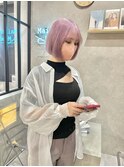 ケアブリーチでハイトーンピンク◎