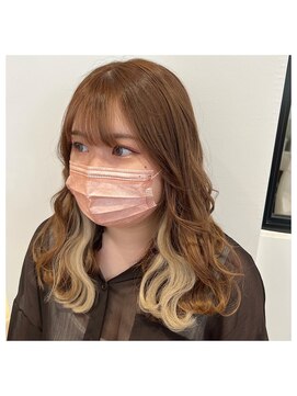 エルサロン 大阪店(ELLE salon) シールエクステで作るイヤリングカラー☆ミルクティーベージュ☆