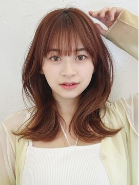 ジョエミバイアンアミ(joemi by Un ami) Unami くびれミディアム　シースルーバング　外はねパーマ