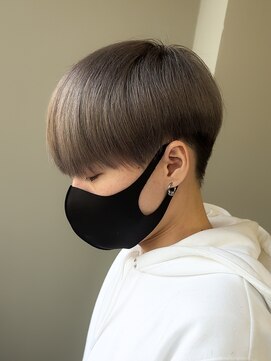 エルマーク 梅田(L-MARK) マッシュカラーブリーチメンズメンズカラーツーブロック