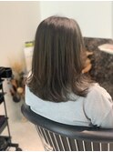 30代40代ミディアムウルフ乾かすだけアッシュグレージュ透明感