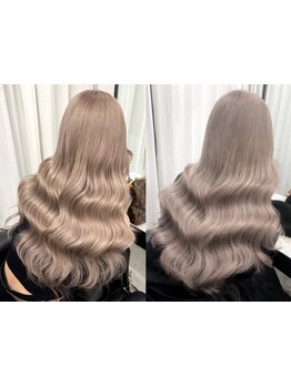 【ダメージ98.6%カット！圧倒的美髪☆】上質なケアブリーチで美しいハイトーンに♪色落ちも最高に可愛い◎