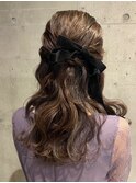 ゆるふわ！ねじりハーフアップ