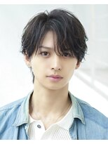 オーシャントーキョー 渋谷神南(OCEAN TOKYO)&nbsp;韓国ヘアカルマパーマカルマバングセンターパート黒髪ウルフ