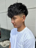 エクファフォーメン(EX-FA FOR MEN)&nbsp;カルマパーマ/ベリーショート/ダークアッシュ/ニュアンスパーマ