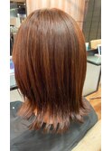 外ハネくびレイヤー 秋の似合わせカラー 髪質改善Tr