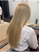 ミルクティーベージュダブルカラーハイトーンカラーケアブリーチ
