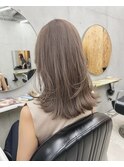 ブリーチありミルクティーグレージュシアーカラー