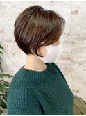 ふんわりナチュラルショート|40代・50代にぴったりの白髪ぼかし