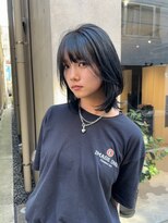 ガリカ 蔵前(Gallica)&nbsp;前髪あり小顔似合わせミディアムレイヤー/韓国風ブルーブラック