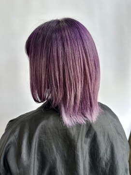 ヘア イノウエ HAIR INOUE ピンクパープルボブ