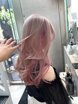 シェリ ヘアデザイン(CHERIE hair design) インナーカラー/ペールピンク×ベージュ