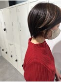 楽ちんショートヘア×ポイントカラー