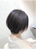 前髪あり大人ショート30代40代50代/イルミナ/アッシュカラー