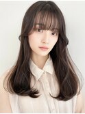 20代30代髪質改善カラー暗髪グレージュ毛先パーマ透け感