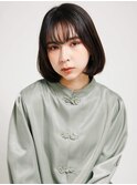 ミディアムヘア/ショコラベージュ/ボブルフ/新宿駅